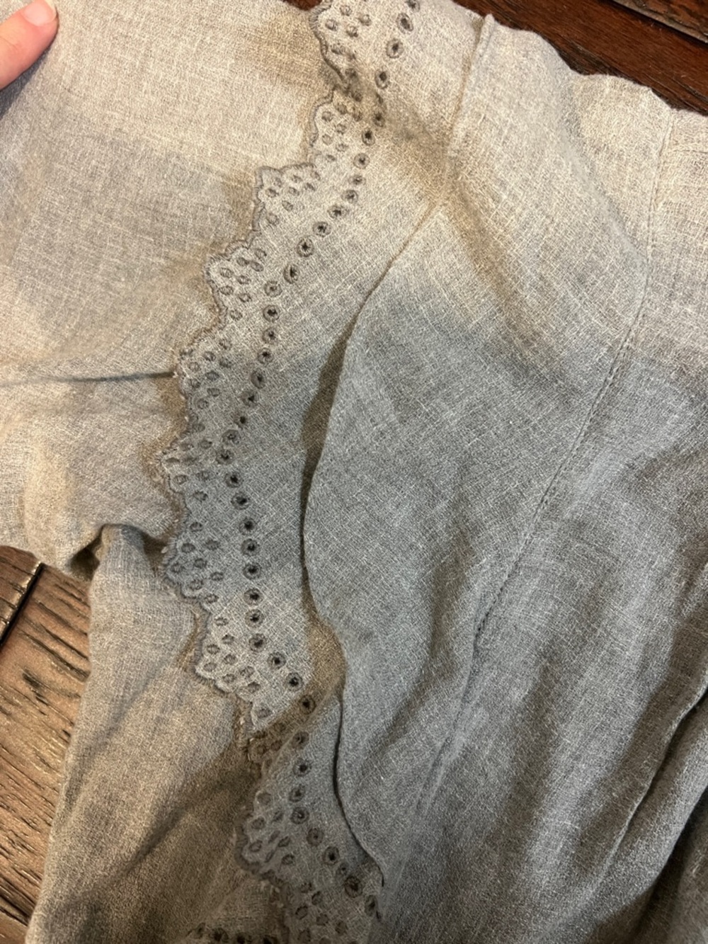 Joie “calinana” Light Gray Ruffle-Trim Casual Dress - Picture 4 of 4